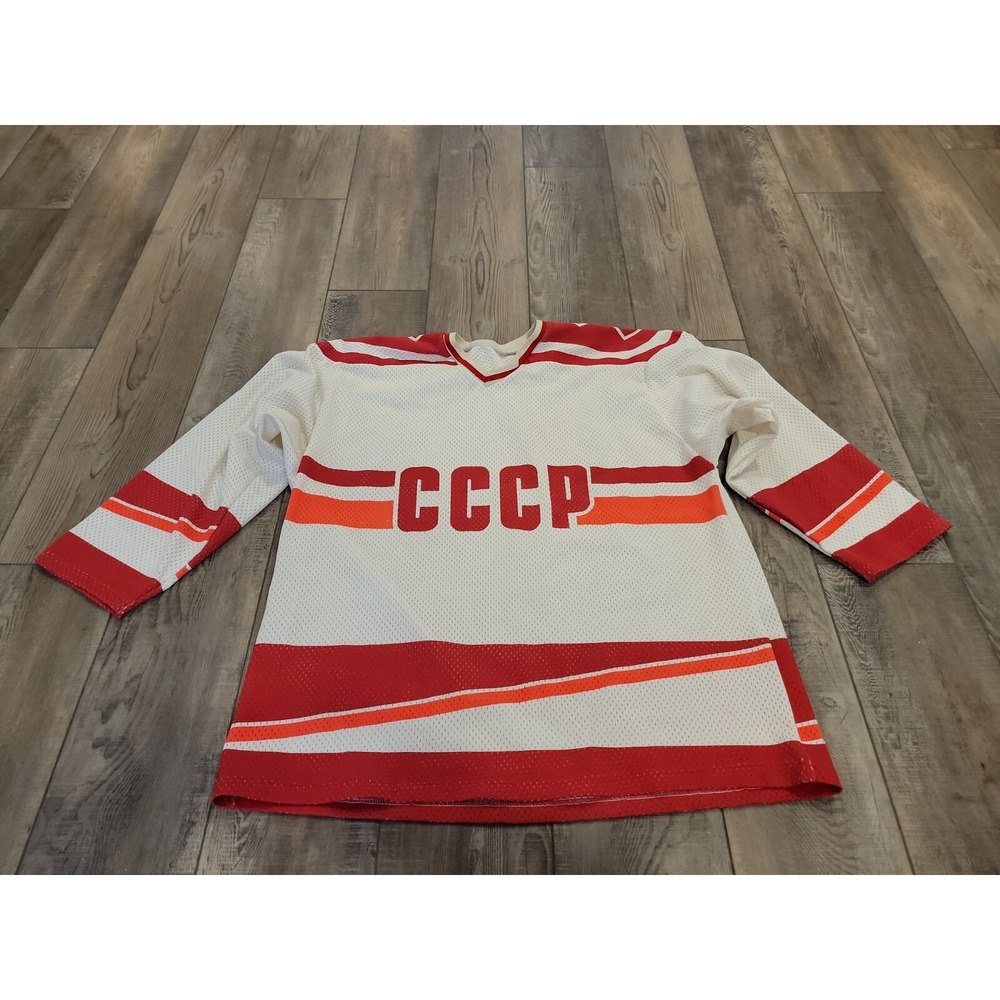 Soviet Union Pavel Bure #10 Team Russia CCCP Hockey Jerseys  RARE White `